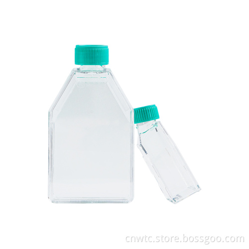 Reagent Chemical Storage Bottle, Pet Graduated Cell Culture Flask with Seal Cap: Labware for Scientific Research and Biotechnology Applications